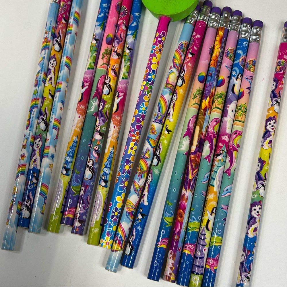 Vintage 2014 Lot Of 16 Assorted Lisa Frank Pencils Unused Penguins Dogs Flowers - Picture 4 of 5